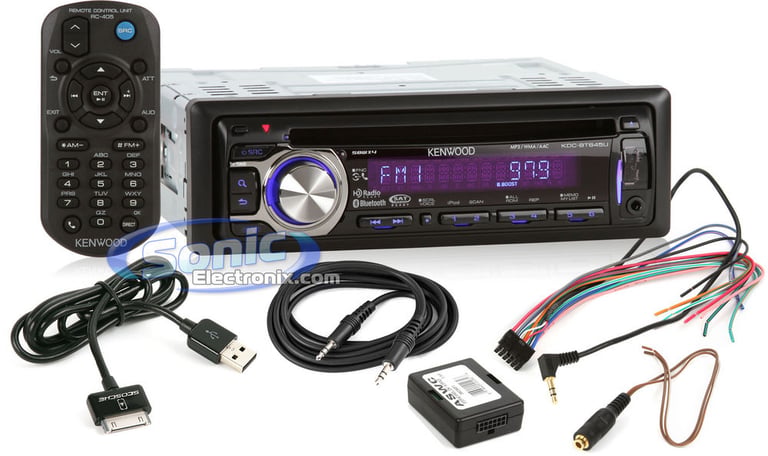 Kenwood KDC-BT645U w/ Auxiliary Cable, iPod Cable, and ASWC Image 1