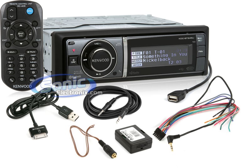 Kenwood KDC-BT945U w/ Aux-Input Cable, iPod Cable, & ASWC Image 1