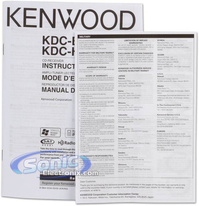 Kenwood KDC-BT645U w/ Auxiliary Cable, iPod Cable, and ASWC Image 9