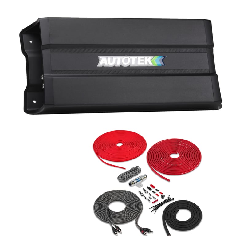 Autotek MM-3025.4D with Belva 4 Gauge Amp Kit Image 1