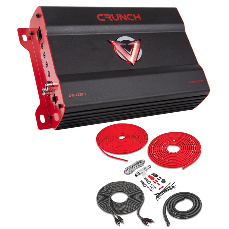 Crunch DR-1325.1 with Belva 8 Gauge Amp Kit Image 1