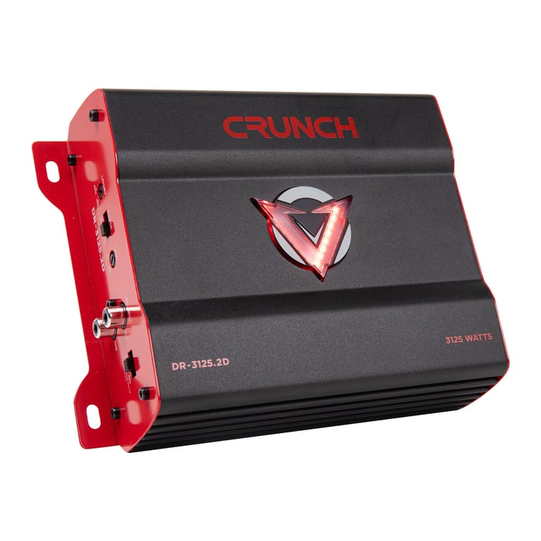 Crunch DR-3125.2D with Belva 4 Gauge Amp Kit Image 2