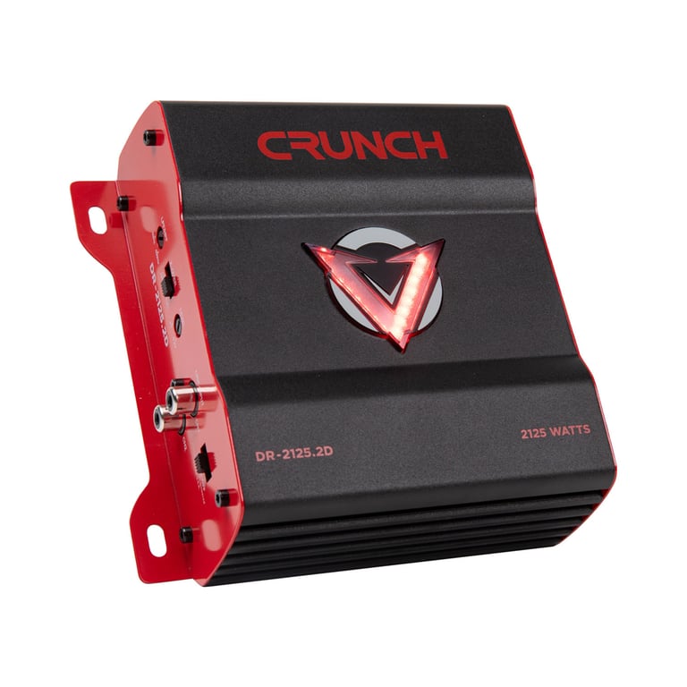 Crunch DR-2125.2D with Belva 4 Gauge Amp Kit Image 2