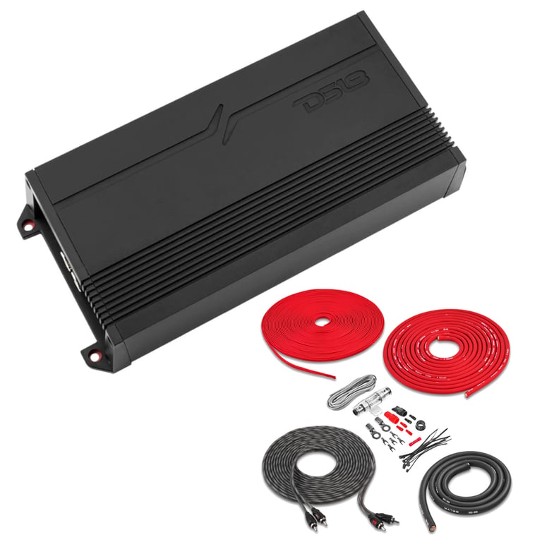 DS18 G1800.4D with Belva 4 Gauge Amp Kit Image 1