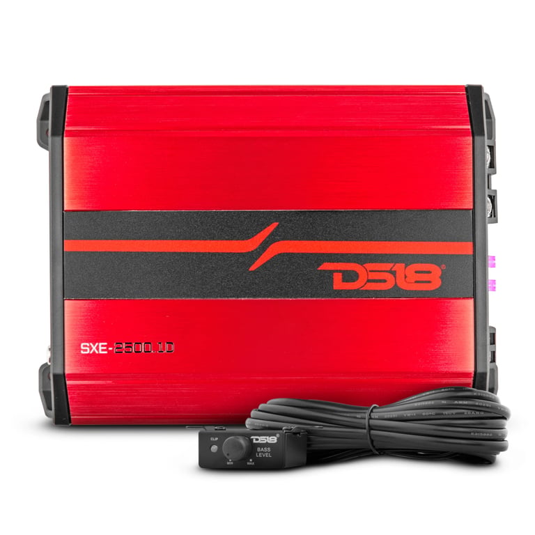 DS18 SXE-2500.1D/RD (Red) with Belva 4 Gauge Amp Kit Image 2
