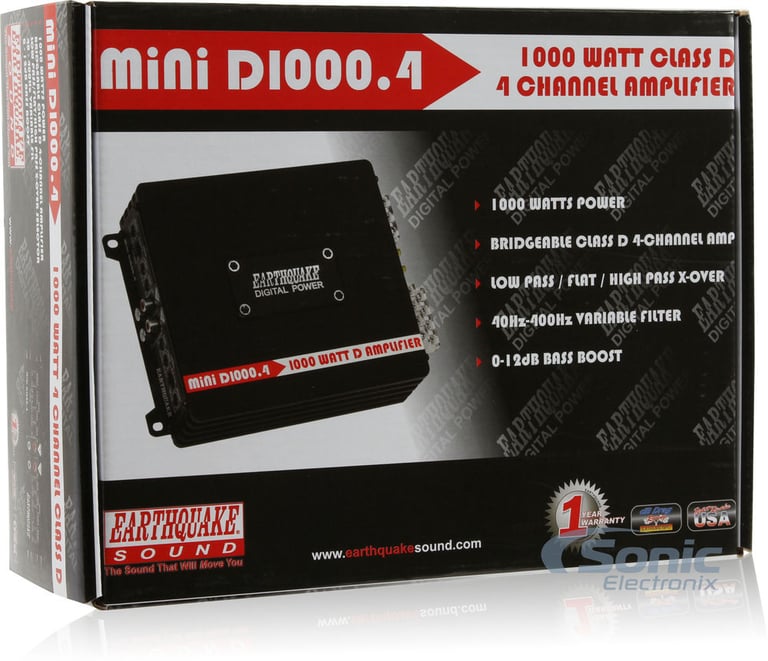 Earthquake MiNi D1000.4 with Belva 8 Gauge Amp Kit Image 8