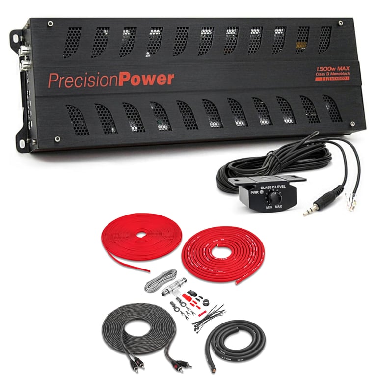 Precision Power NTA1500.1 with Belva 8 Gauge Amp Kit Image 1