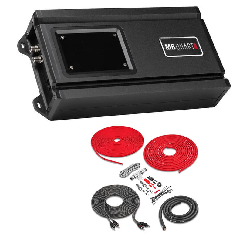 MB Quart RA1-300.1 with Belva 4 Gauge Amp Kit Image 1