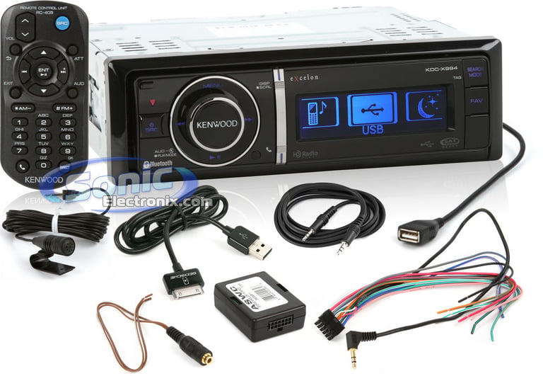 Kenwood eXcelon KDC-X994 w/ Auxiliary Cable, iPod Cable, & ASWC Image 1