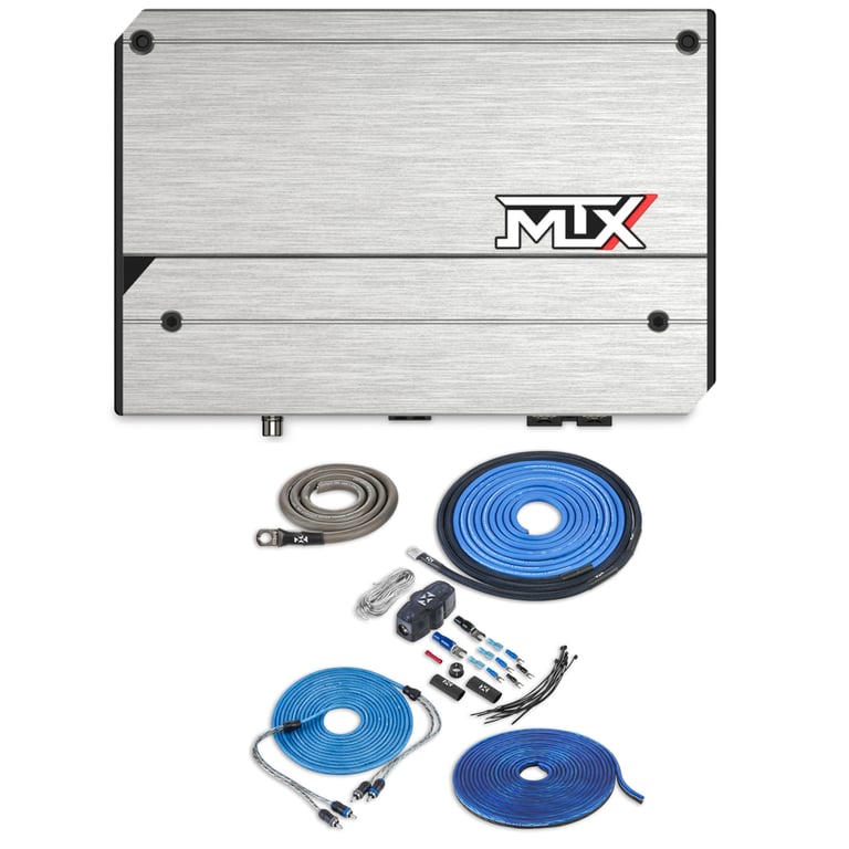 MTX TH750.1 with NVX 4 Gauge Amp Kit Image 1