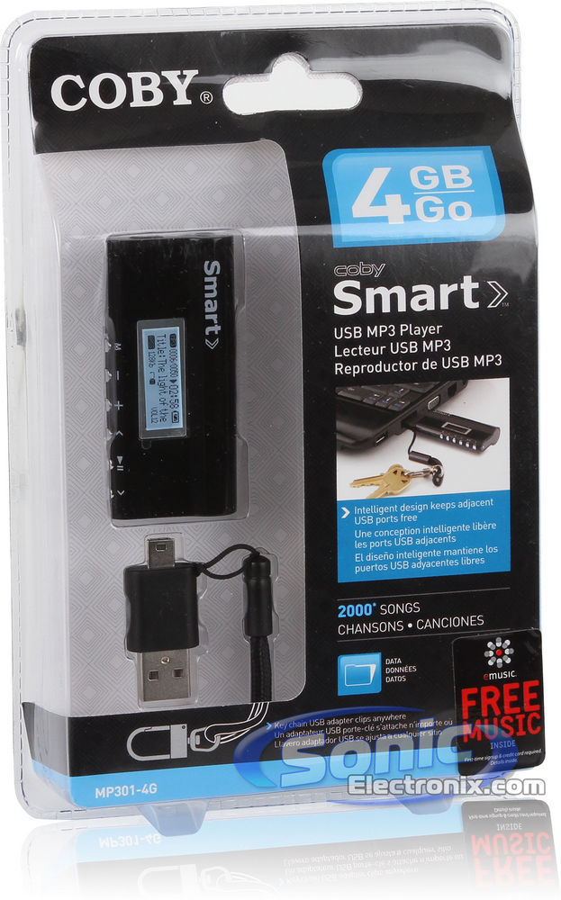 Coby MP301-4G (MP3014G) Micro MP3 Player With LCD Display Image 8