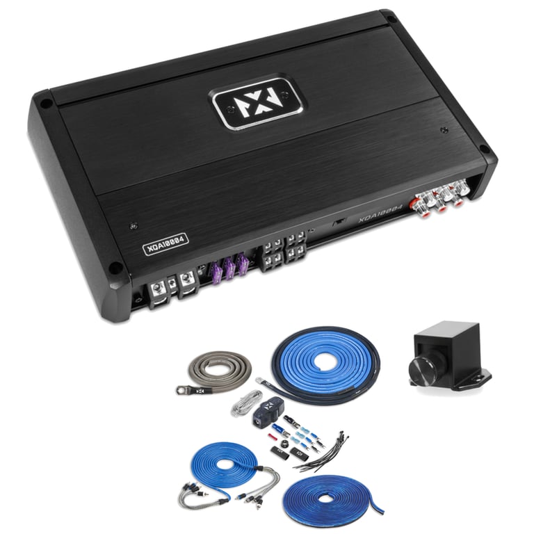 NVX XQA10004 with NVX 4 Gauge Amp Kit Image 1