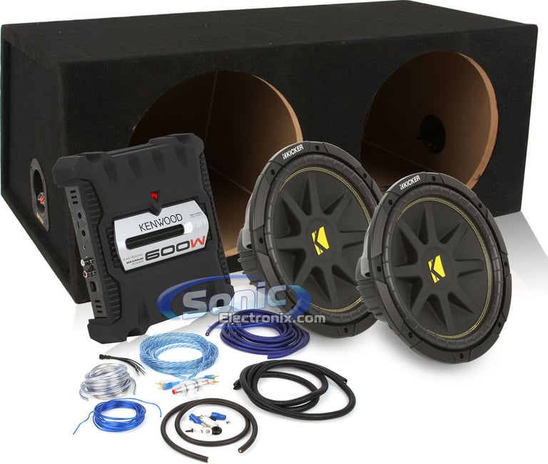 600W Complete Kenwood + Kicker Bass Package Image 1
