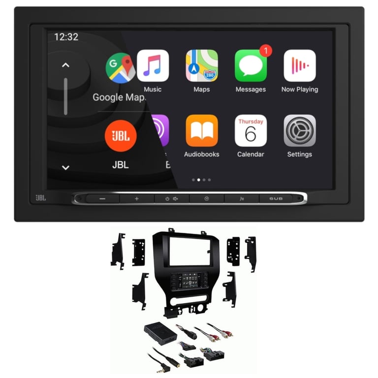 2015-2022 Ford Mustang JBL Double DIN Wireless Car Stereo Upgrade Image 1