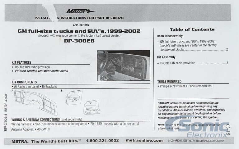 1999-2006 Chevrolet Silverado Kenwood Double DIN Bluetooth Car Stereo Upgrade Image 19