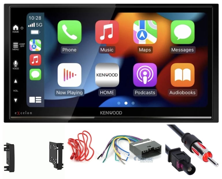 2009-2012 Dodge Ram 1500 Kenwood Double DIN Bluetooth Car Stereo Upgrade Image 1