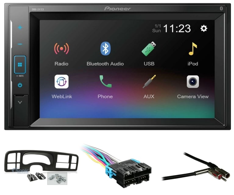 1999-2006 Chevrolet Silverado Pioneer Double DIN Bluetooth Car Stereo Upgrade Image 1