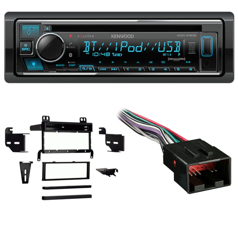 2001-2003 Ford Mustang Single DIN CD w/ Bluetooth Car Stereo Upgrade | Kenwood Image 1
