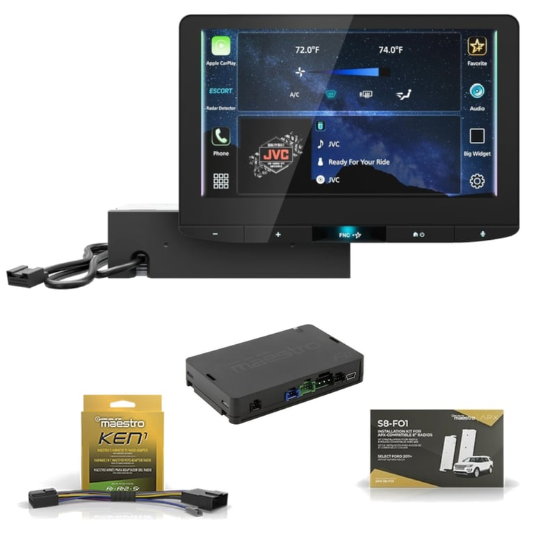 JVC KW-Z1000AW Direct Fit Digital Receiver Package Image 1