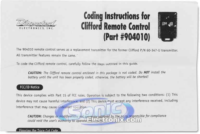 Clifford 904010 (Requires Programming) Image 2