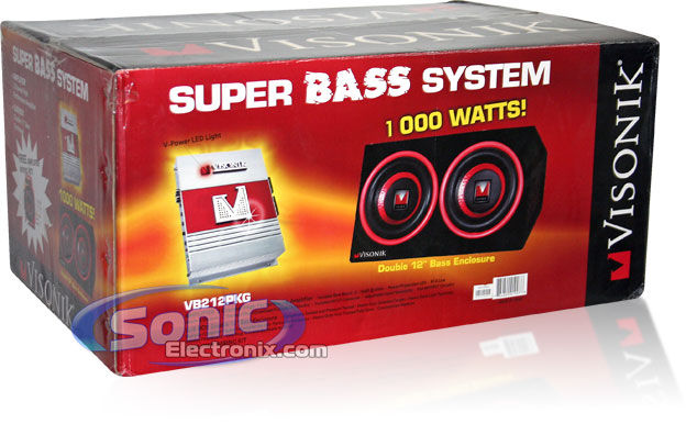 Visonik VB212PKG DUAL Subs Amplified System - Amplifier + 2 12" Subwoofers + Box + Amp + Amp Kit Super Thump Package! Image 9