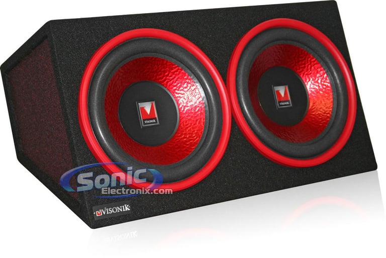 Visonik VB212PKG DUAL Subs Amplified System - Amplifier + 2 12" Subwoofers + Box + Amp + Amp Kit Super Thump Package! Image 2