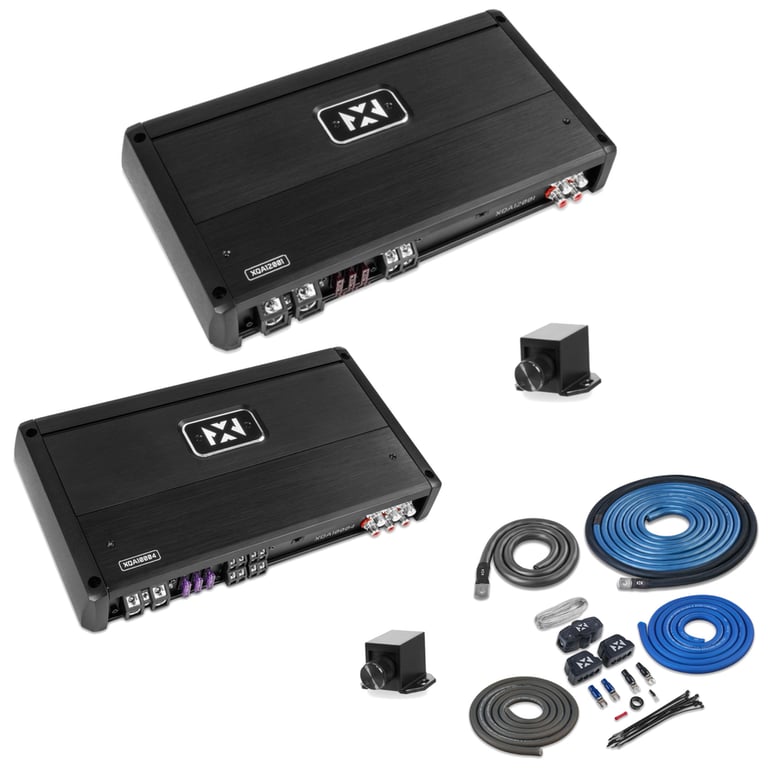 NVX 4-Channel & 600W Mono Amp with Amp Kit Image 1