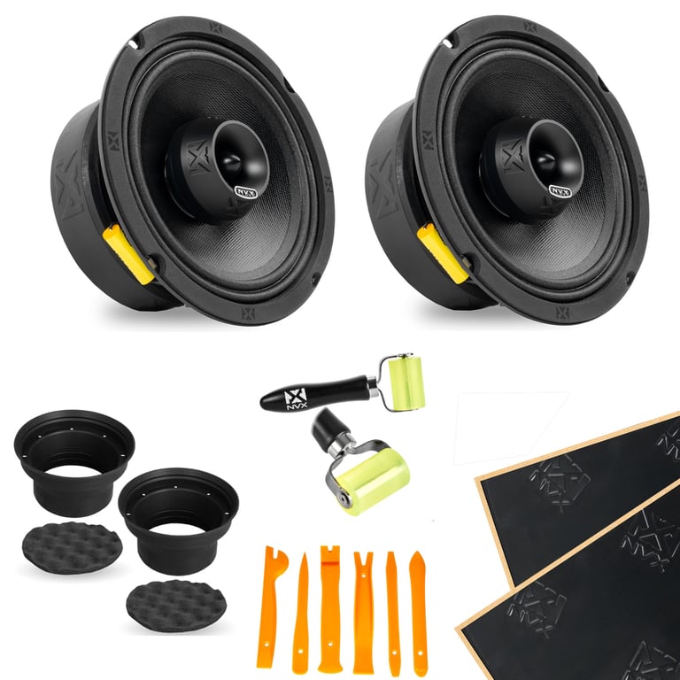 NVX 6.5" Pro Midrange Speakers with Installation Kit Image 1