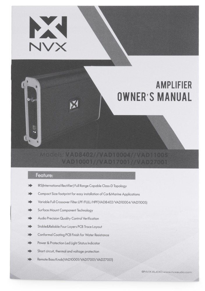 NVX VAD27001 with Amplifier Wiring Kit Image 9