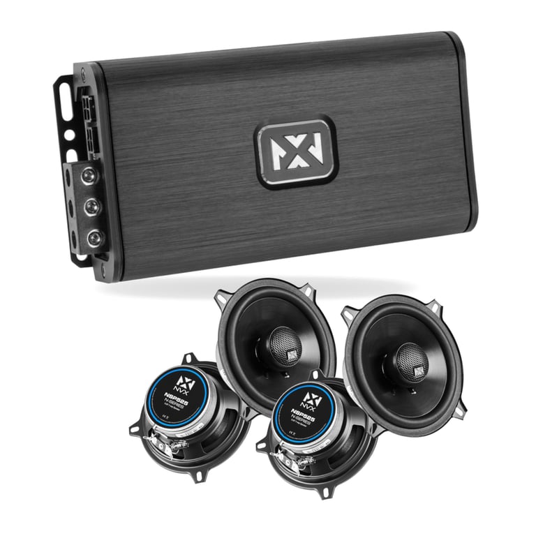 NVX VADM4 Amplifier + 5.25" NVX Speakers Image 1