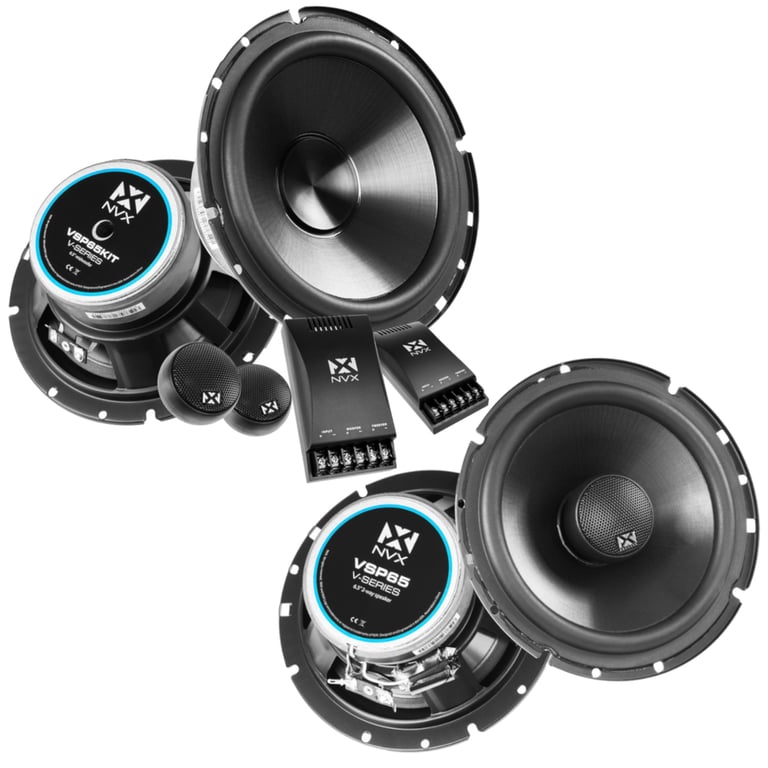 NVX 6.5" Coaxial + 6.5" Component Front and Rear Speaker Upgrade Image 1