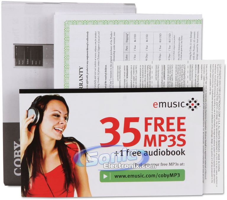 Coby MP768-4GBLK 4GB 2.4" Touchpad Video MP3 Player with Speaker and Camera - Black Image 8