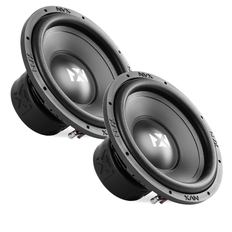 (2) NVX NSW122v3 12" Dual 2-Ohm Car Subwoofers Image 1
