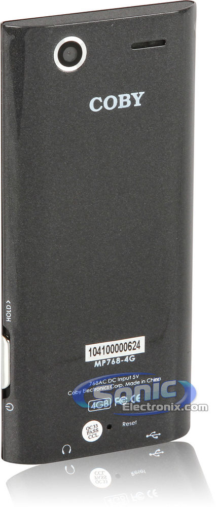 Coby MP768-4GBLK 4GB 2.4" Touchpad Video MP3 Player with Speaker and Camera - Black Image 3