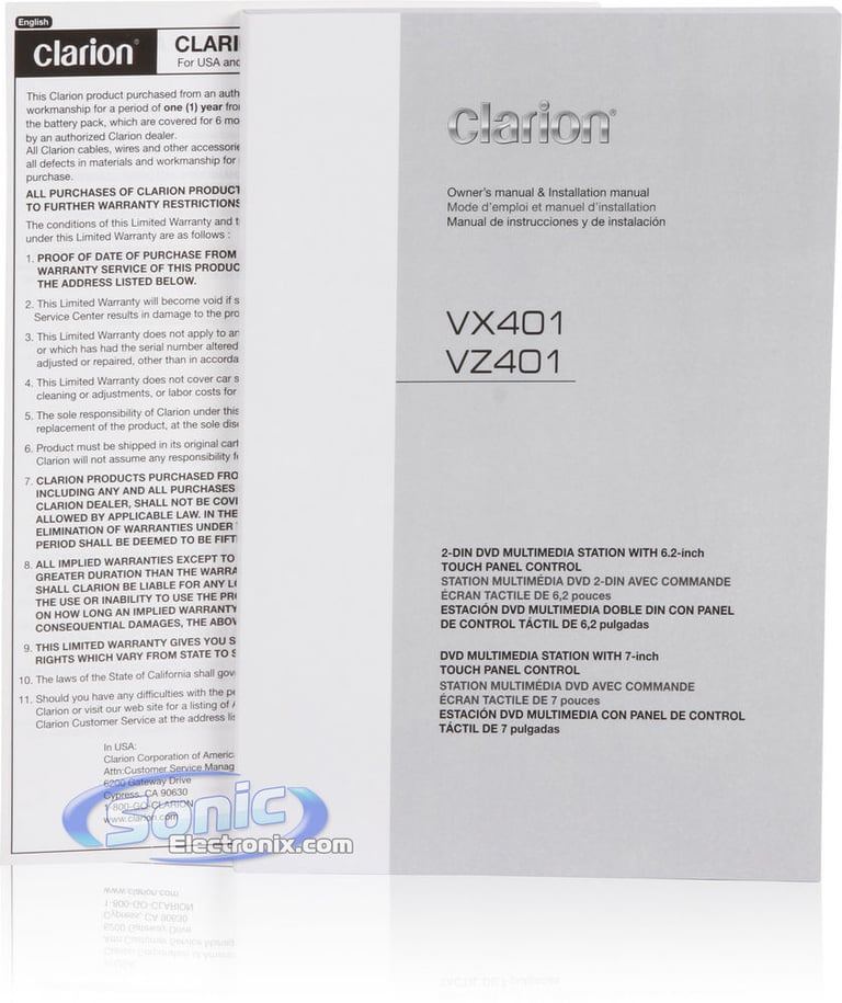 Clarion VX401 Factory Refurbished Complete Image 7