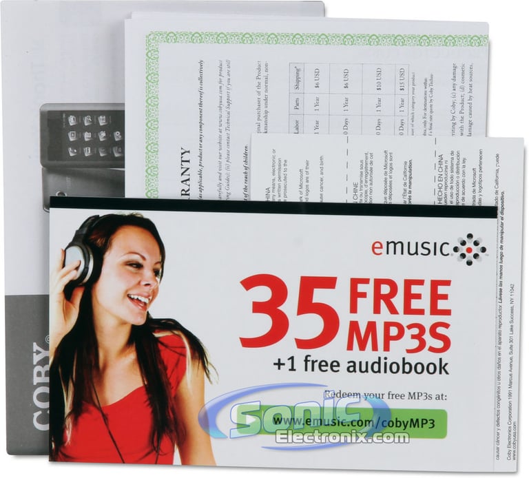 Coby MP828-4GBLK 4GB Portable 2.8" Touch Screen MP3/MP4 Video Media Player (MP828-4G Black) Image 8