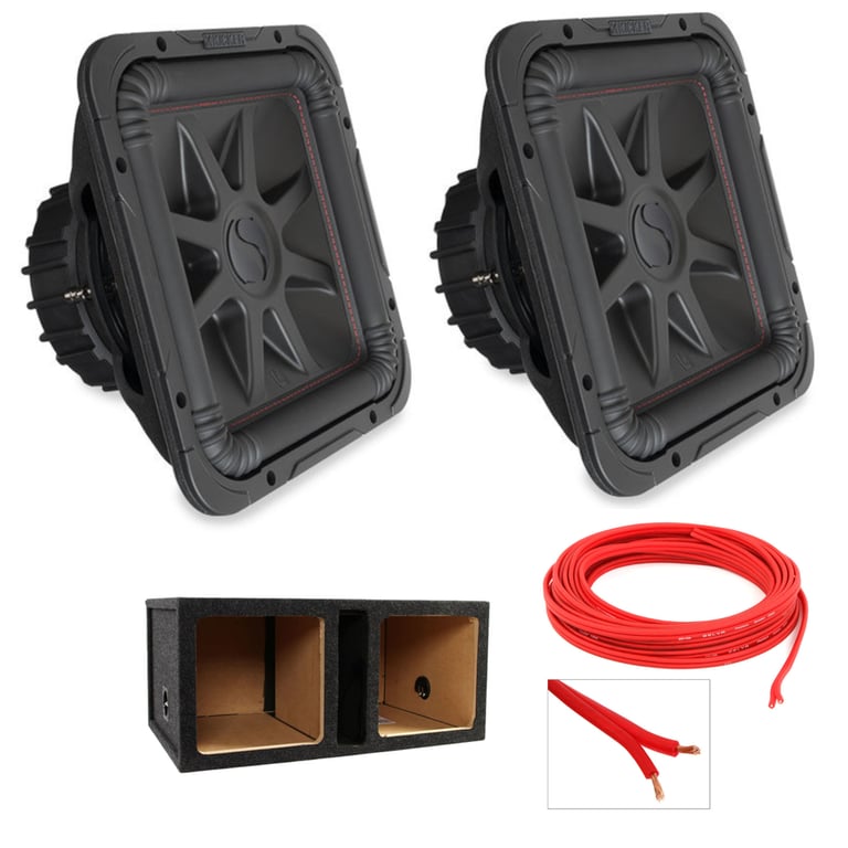 (2) Kicker 45L7R124 12" 2400W Subwoofers + Atrend 12KDV Image 1