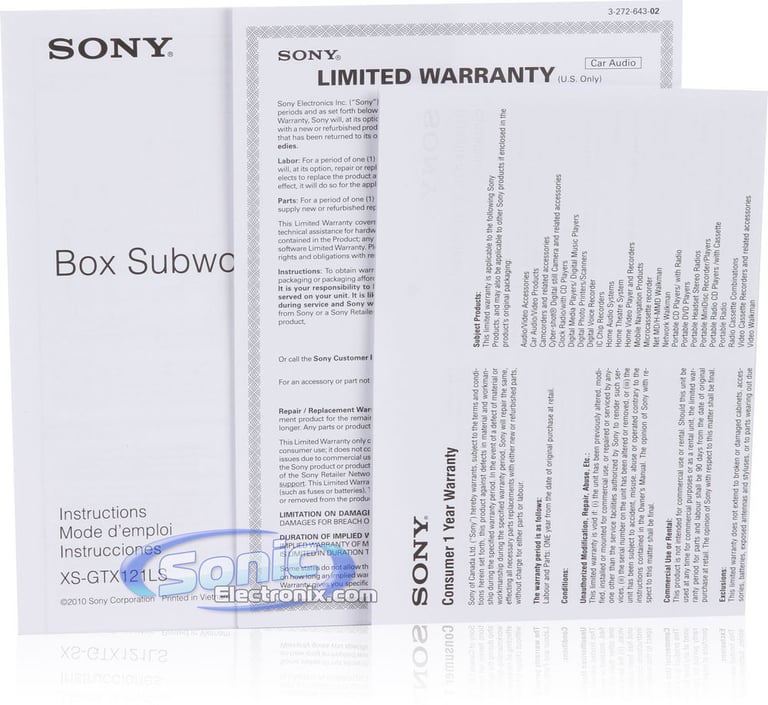 Sony XS-GTX121LS Image 7