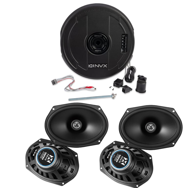 NVX Audio Upgrade Kit &ndash; QBSTA & Two Pair 6x9" Speakers Image 1