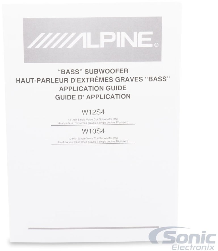 (2) Alpine W10S4 10" Bass Subwoofers + Belva 3000W Amplifier + 4 Gauge Amp Kit Image 6