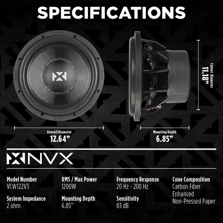 NVX VCW122 Version 3 with Kicker CXA1200.1 Image 4