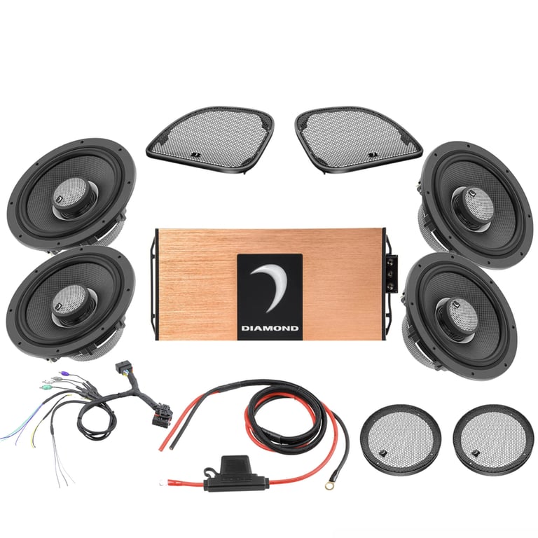 Diamond Audio 4-Speaker Sound Packs for Tour Pack 1/2" Spacer Required Image 1