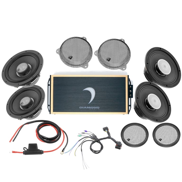 Diamond Audio 4-Speaker Sound Packs for Tour Pack - 1/" Spacer Required Image 1