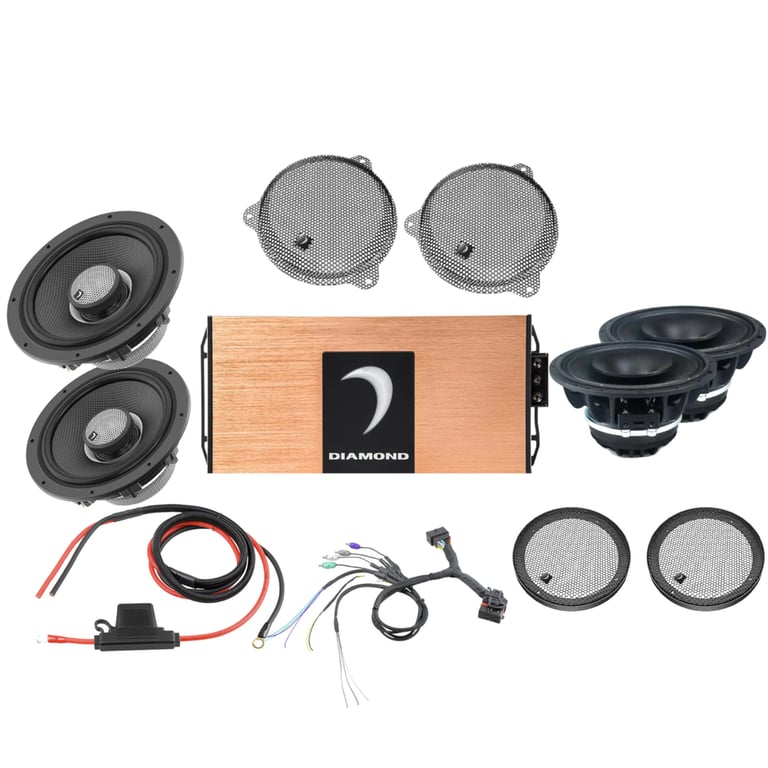 Diamond Audio 4-Speaker Sound Packs for Tour Pack - 1/2" Spacer Required Image 1
