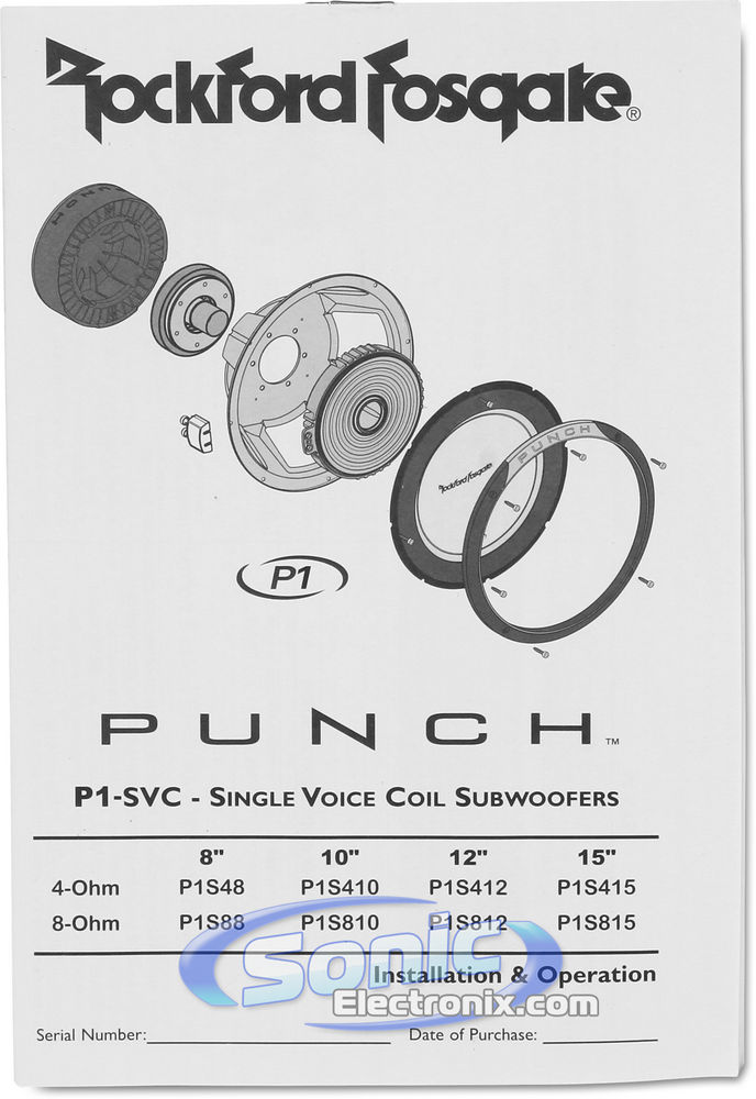 Rockford Fosgate Punch P1S815 (09P1S815) Image 7
