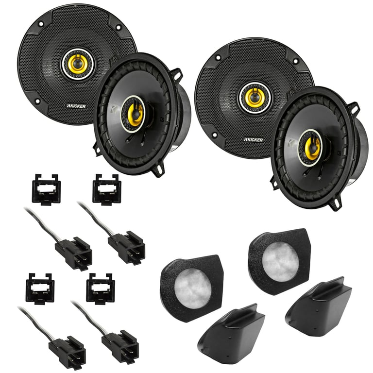 1997&ndash;2006 Jeep Wrangler TJ Kicker CS Plug & Play Full System 4-Speaker Upgrade Image 1