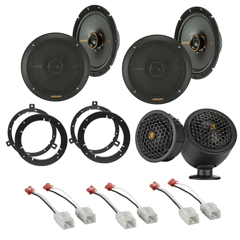 2007&ndash;2014 Jeep Wrangler JK Kicker Plug & Play Speaker Bundle Upgrade Image 1