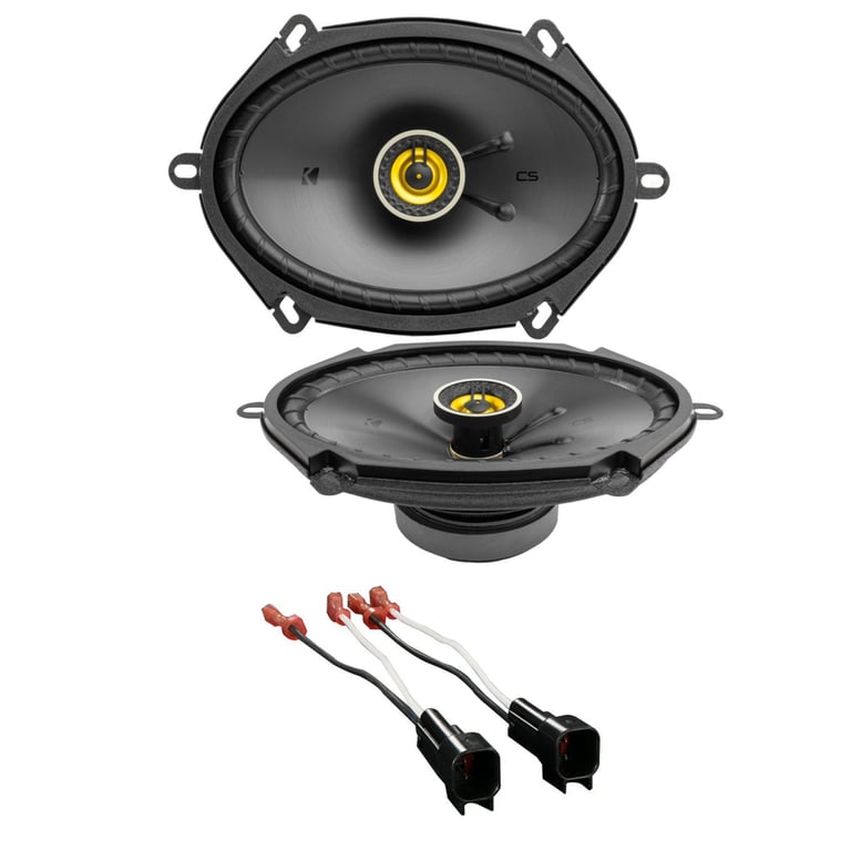 Kicker 6x8" Front Speaker Replacement Kit For 1999-2016 Ford F-250/350/450/550 Image 1