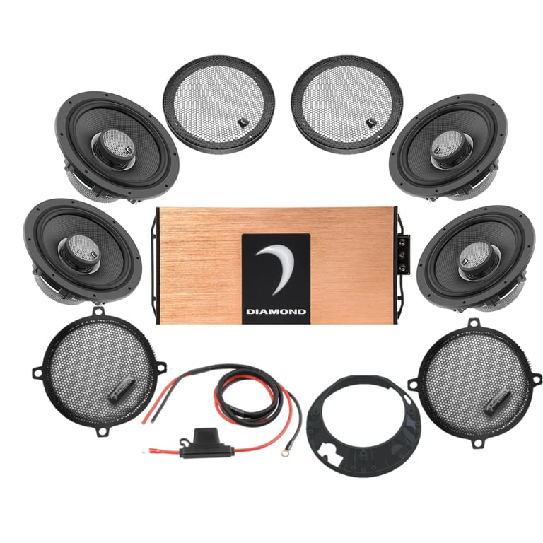Diamond Audio 4-Speaker Sound Packs For  Tour Pack (1/2" Spacer Required) Image 1