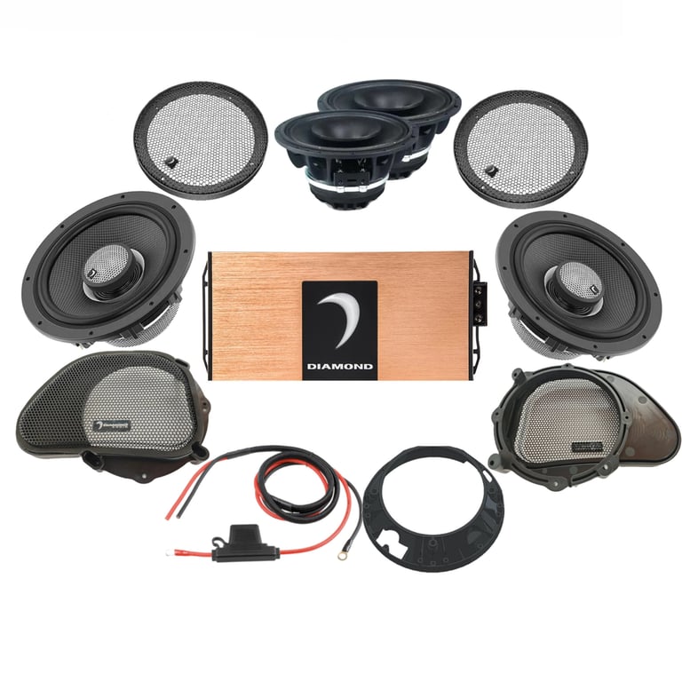 Diamond Audio 4-Speaker Sound Packs For  Tour Pack (1/2" Spacer Required) Image 1